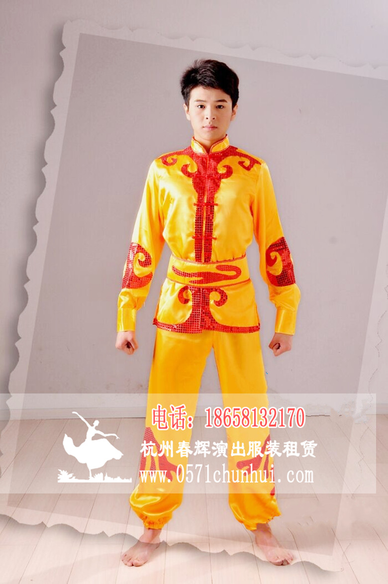 陕北腰鼓民族舞蹈服装 秧歌打鼓服装 舞龙舞狮服装
