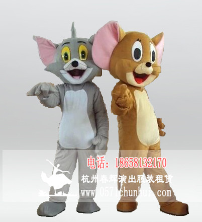 卡通人偶服装 猫和老鼠卡通人偶服装 汤姆猫 杰瑞鼠
